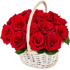 Корзина Серенада с красными розами