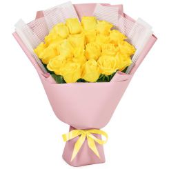 Пальмира букет желтых роз